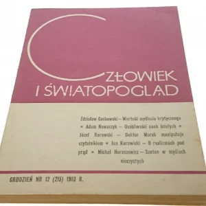 Obniżka ceny CZŁOWIEK I ŚWIATOPOGLĄD GRUDZIEŃ NR 12 (215) 1983