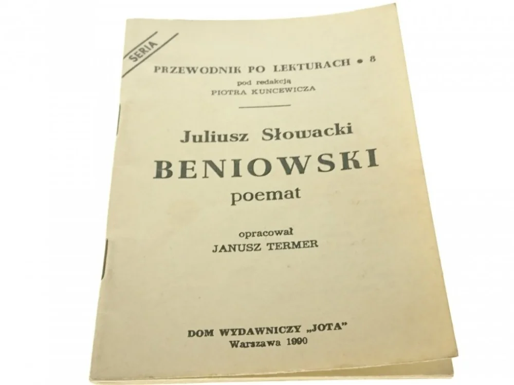 Promocja PRZEWODNIK PO LEKTURACH. BENIOWSKI - SŁOWACKI 1990