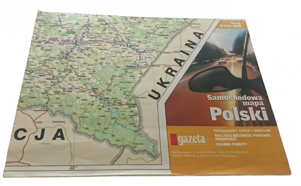 Niska cena SAMOCHODOWA MAPA POLSKI 1:700 000