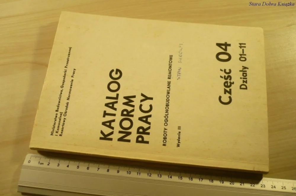 KATALOG NORM PRACY. CZĘŚĆ 04 DZIAŁY 01-11 (1987) Rabat