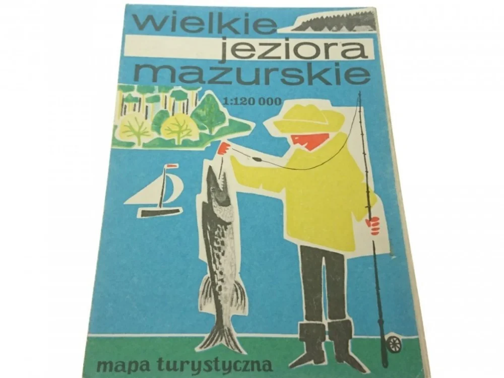 Obniżka ceny WIELKIE JEZIORA MAZURSKIE. MAPA TURYSTYCZNA (1982)