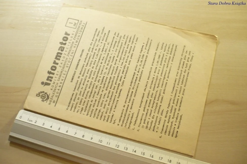 INFORMATOR. KOMIET ZAŁOŻYCIELSKI...NR 1 1980 Tylko dziś