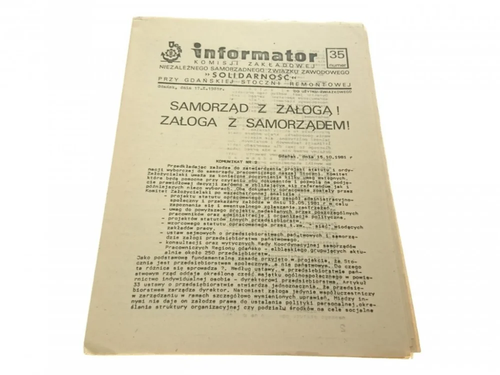Zniżka INFORMATOR. KOMIET ZAŁOŻYCIELSKI NIEZALEŻNYCH 35