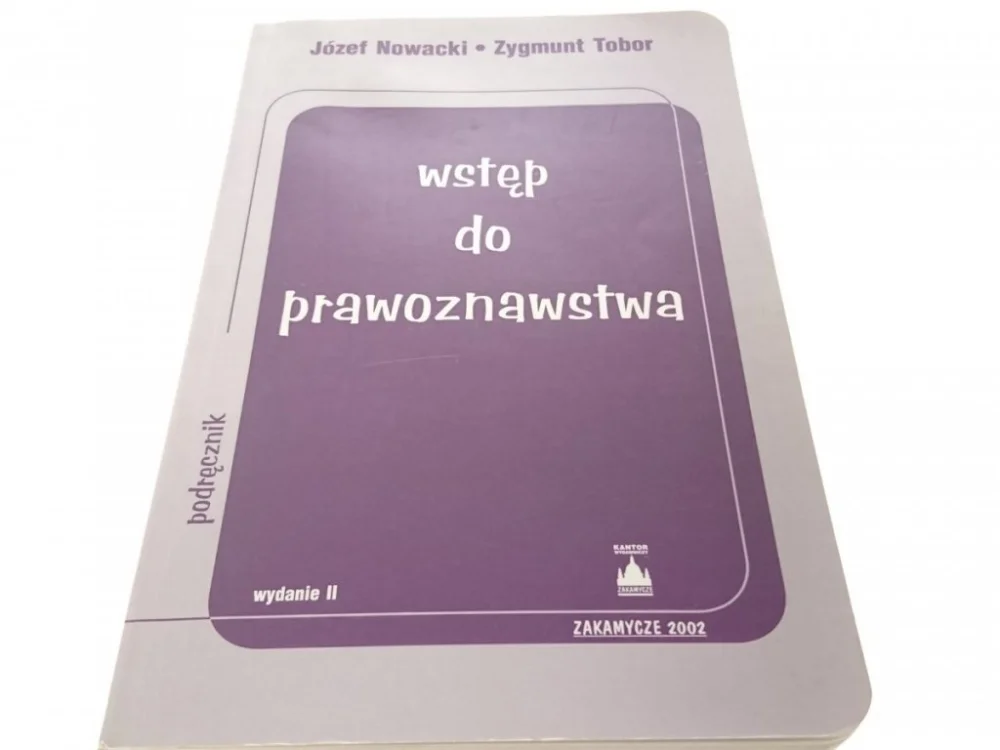 WSTĘP DO PRAWOZNAWSTWA - Józef Nowacki 2002 Okazja