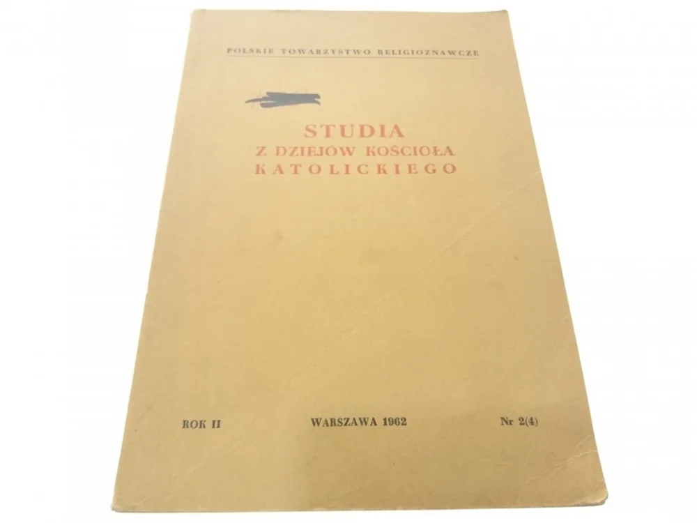 Taniej STUDIA Z DZIEJÓW KOŚCIOŁA KATOLICKIEGO NR 2 1962