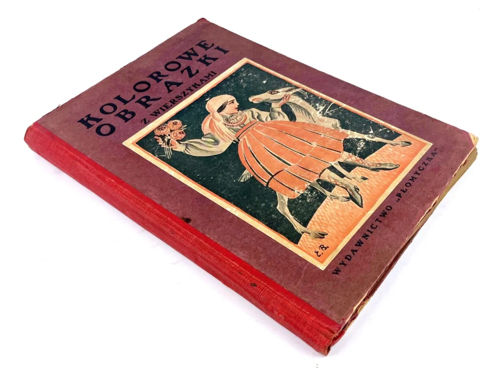 KOLOROWE OBRAZKI Z WIERSZYKAMI S. BACZYŃSKIEJ, J. PORAZIŃSKIEJ, E. SZELZBURG wyd. 1929 Dodaj do koszyka