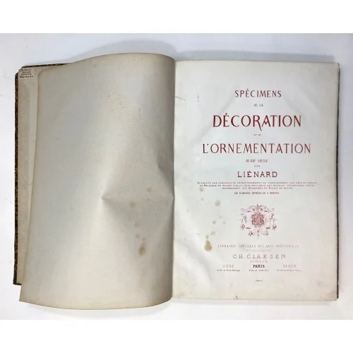 [Wzory dekoracji i ornamentyki XIX wieku]. Lienard Michel - Specimens de la d茅coration et de l'ornementation au XIXe si猫cle. Tom 1/2. Taniej